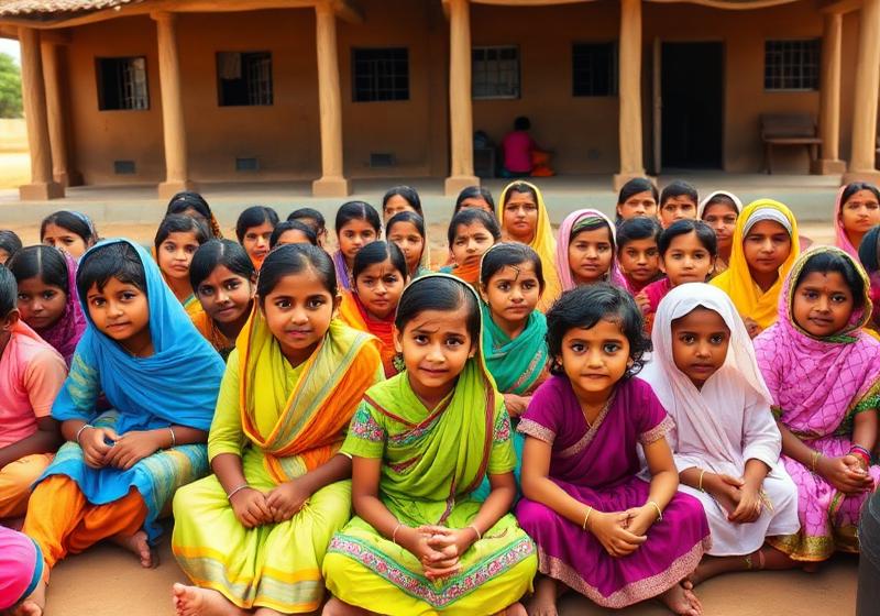 Children at a community centre