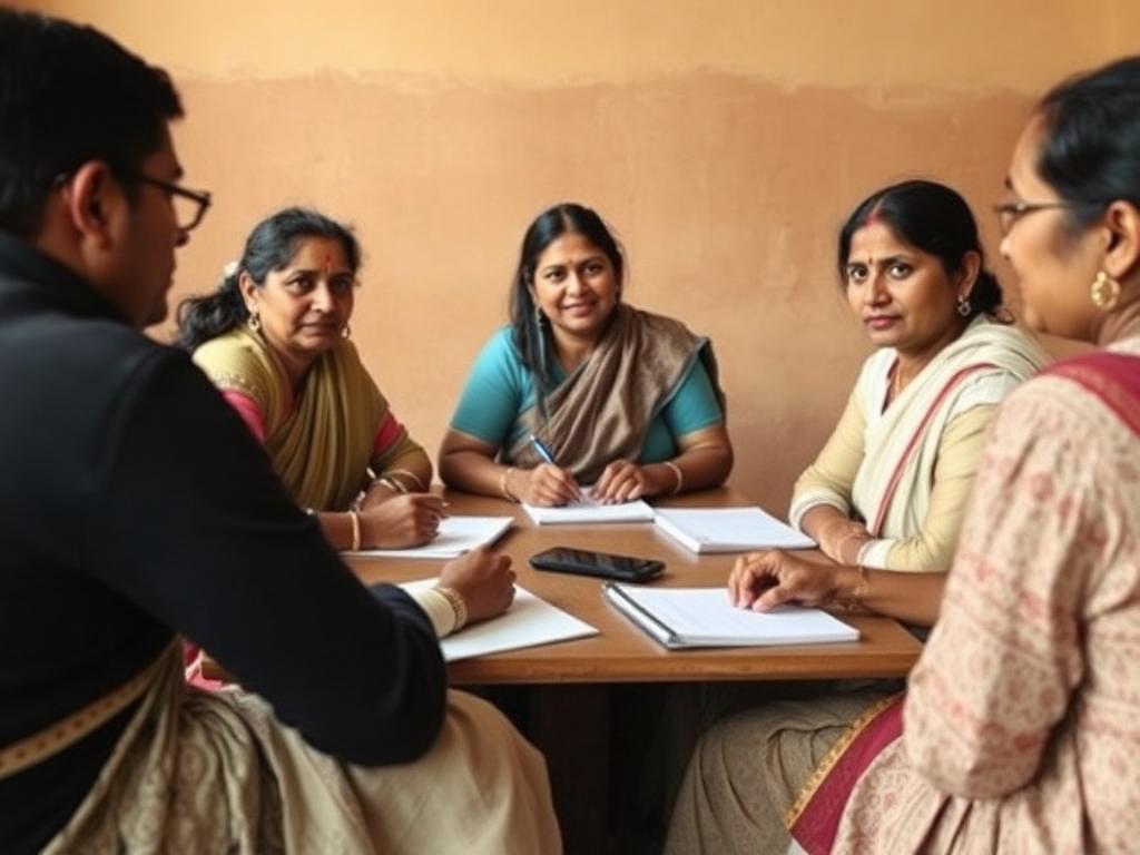 Small group discussion during the course