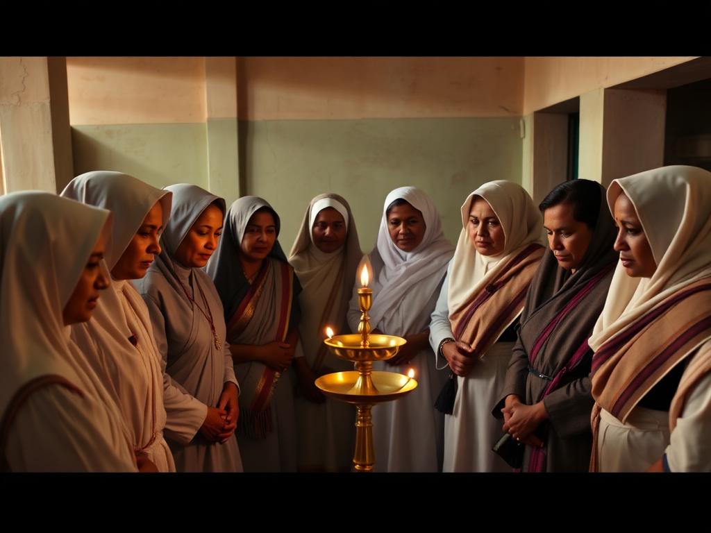 Lighting of the lamp at the course inauguration